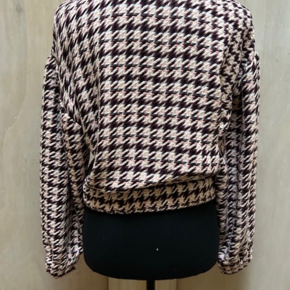 Bcbgeneration Houndstooth Boucle Jacket Size Xs - image 4